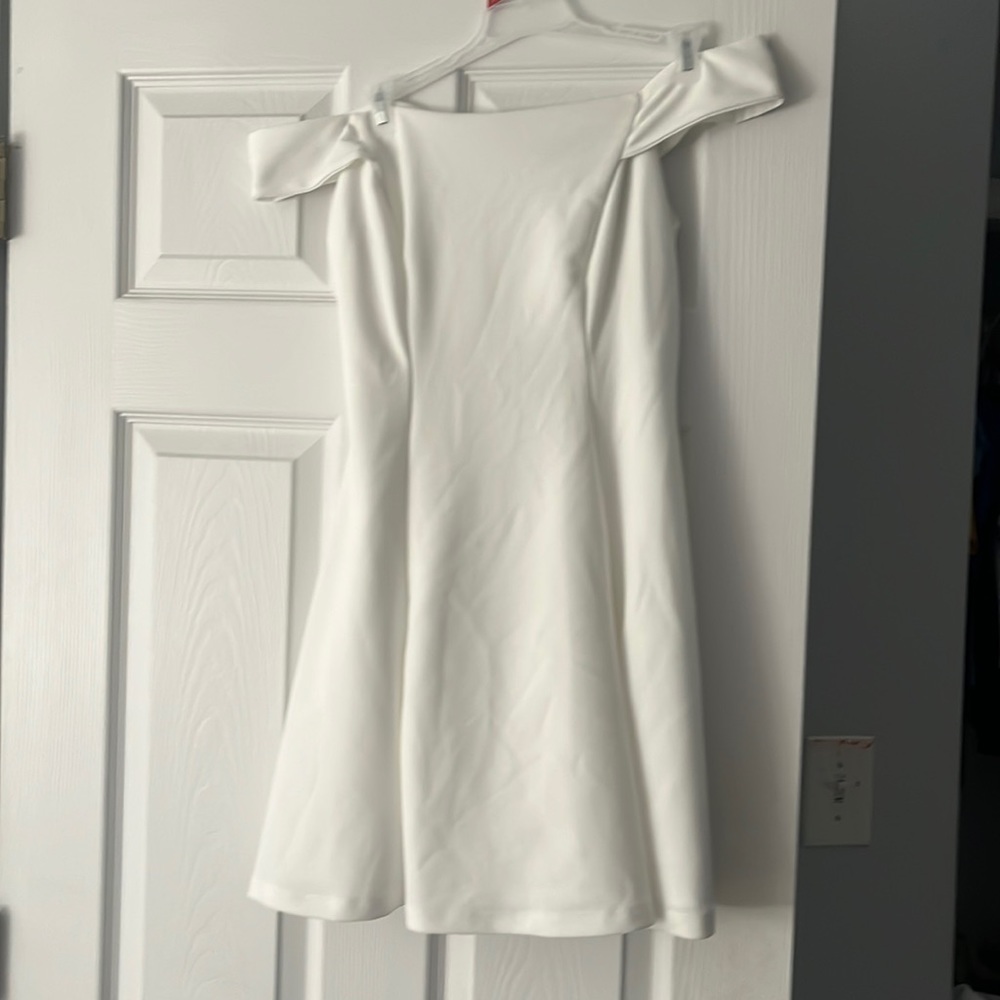 white off the shoulder dress